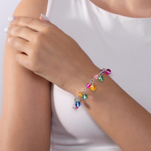Браслет Lanzerotti, Hello babe!, с цветными кристаллами, LZ-25.07-208 розовый фото 3
