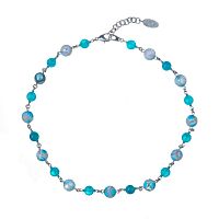 Колье Lanzerotti, Atlantide, с агатом и амазонитом, LZ-23.03-098 голубой