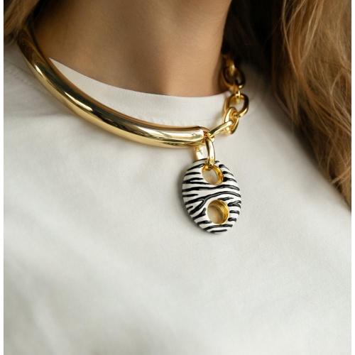 Колье Francesca Bianchi, гривна с эмалью, FB25.2-FBD2 золотистый фото 2