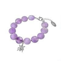Браслет Lanzerotti, Iris, с аметистом и жуком, LZ-26.03-080 сиреневый