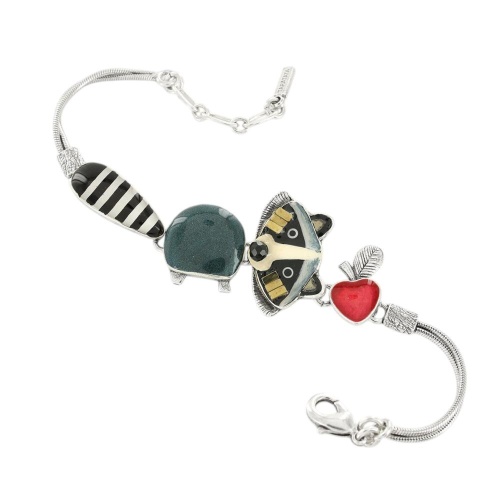 Браслет TARATATA, Raton lover, цветная смола, бусины, слюдяная пудра, TT-T25-03302-104 серый фото 4