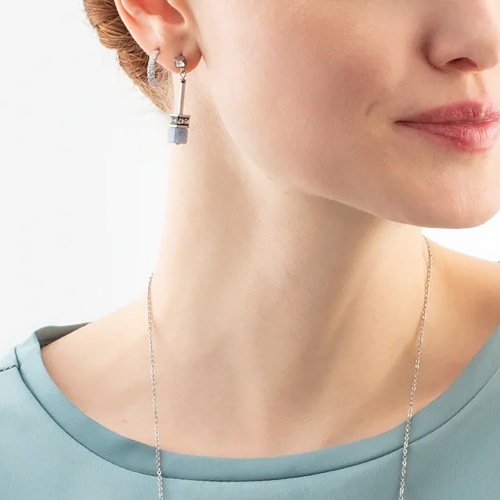 Серьги Coeur de Lion Hoop Crystal-Silver 15мм, 0146/23-1817 фото 4