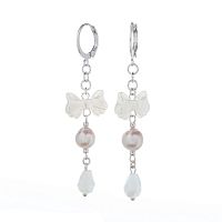 Серьги Lanzerotti, Splendore, с бантом, жемчугом и кристаллом, LZ-24.08-310 белый