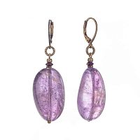 Серьги Lanzerotti, Ispirazione, аметист, гематит, LZ-24.10-462 сиреневый