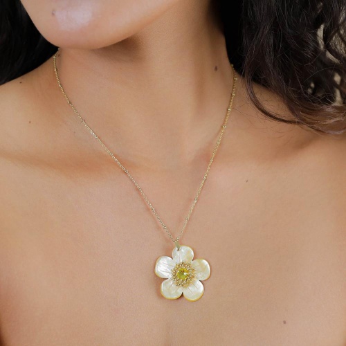 Колье Franck Herval, Goldie, с перламутром и кристаллом, FH26.1-15-64581 золотистый фото 3