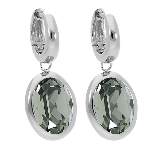 Серьги Qudo Creole TIVOLA small S black diamond, 310530 BW/S фото 8