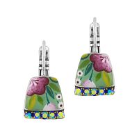 Серьги TARATATA, Ciboulette, с цветной смолой и стразами, TT-E24-08762-106 зеленый