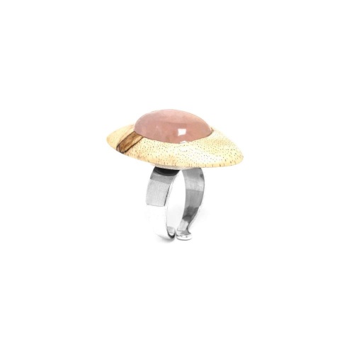 Кольцо Nature Bijoux, Impala, разъемное,с розовым кварцем и тамариндом, NB21.2-19-24280 розовый фото 4