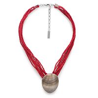 Колье Nature Bijoux, Sumida, с перламутром и бисером, NB26.2-15-43851 красный