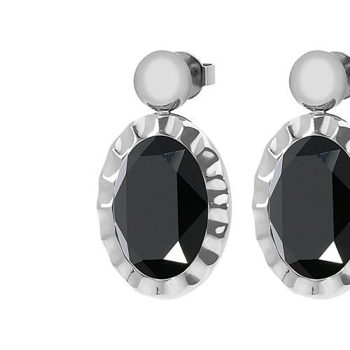 Серьги Qudo TIVOLA UNICA big (S/P) Jet 2,65cm, 332012 фото 8