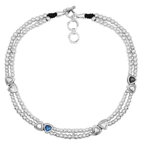 Колье Ciclon, Oasis, с кристаллами, кожа, CN-251812 синий