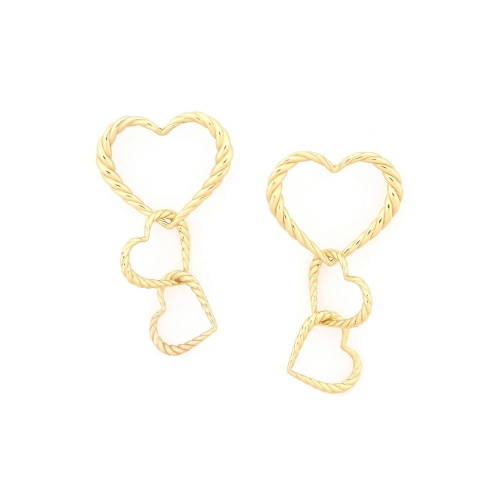 Серьги ORI TAO, Merida, с сердцами, OT24.2-12-32048 золотистый