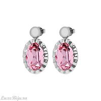Серьги Qudo TIVOLA UNICA big (S/P) Light rose 2,65cm, 332030
