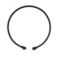 Колье Polina Firenze, гривна, пантера, кристаллы, эмаль, кожа, PF26.1-CL4344 черный