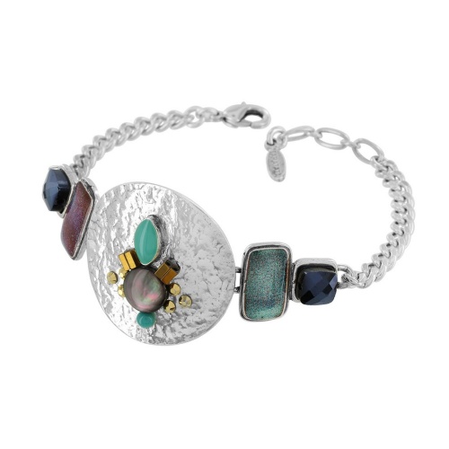 Браслет TARATATA, Celeste, смола,слюдяная пудра,бусины,стразы, TT-W23-09312-104 зеленый фото 2