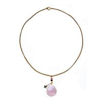 Колье Alcozer&J, кварц, турмалин, изумруд, Swarovski, AL-C38AB24-R розовый