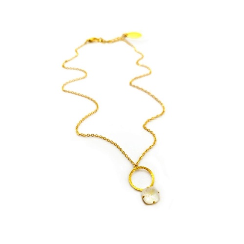 Колье Catherine Bijoux, Starlight, с кристаллом, CB25.1-5416AG белый