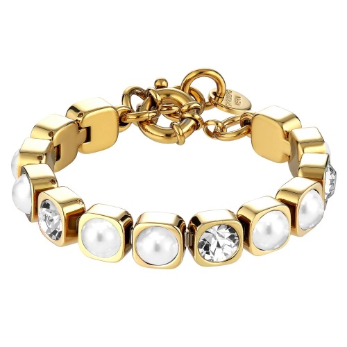 Браслет Dyrberg Kern CONIAN SG CRYSTAL / WHITE PEARL, 450157
