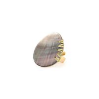 Кольцо Nature Bijoux, Calliope, с перламутром и золотистый нитью, NB25.1-19-25725 серый
