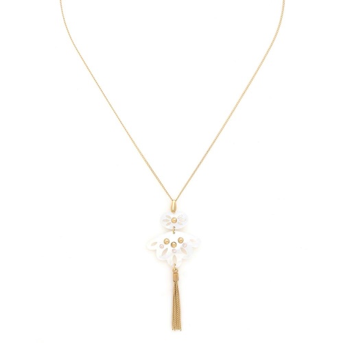 Колье Franck Herval, Angelique, с перламутром, стразами и цепями, FH26.1-15-64511 белый фото 2