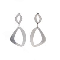 Серьги Dansk Copenhagen, Alaya, с геометрической подвеской, DNSK25.1-3C2501006 серебристый