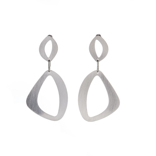 Серьги Dansk Copenhagen, Alaya, с геометрической подвеской, DNSK25.2-3C2501006 серебристый