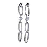 Серьги Moon Paris, Ringo, с кристаллом, MR-23.02-001 серебристый