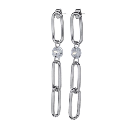 Серьги Moon Paris, Ringo, с кристаллом, MR-23.02-001 серебристый