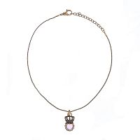 Колье Alcozer&J, с опалом и кристаллами Swarovski, AL2411-C58EZ24 золотистый