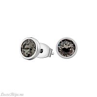 Пусеты Fiore Luna Black Diamond SWE297 BLD S