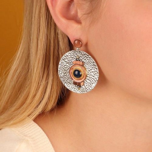 Серьги TARATATA, Citadelle, со смолой,стеклянными бусинами,стразами, TT-W23-04935-108 коричневый фото 3