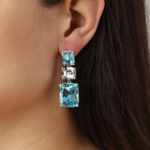 Серьги Dyrberg Kern ESMARA SS AQUA / CRYSTAL, 460015 фото 4