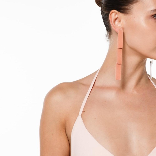 Серьги Katerina Vassou, Pansy, с геометрическими подвесками, KV24.1-308864GORANGE оранжевый фото 3