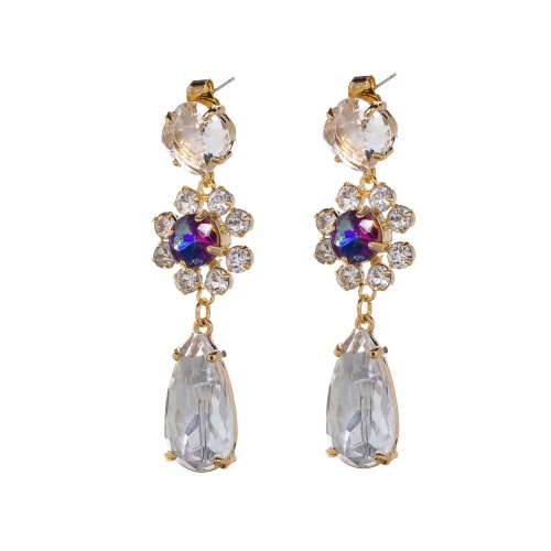 Серьги Moon Paris, Ringo Queen, с кристаллами, MRQ-23.12-095 фиолетовый