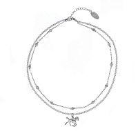 Колье Lanzerotti, Pianoforte, двойное, перламутр, кристаллы, лошадь, LZ-25.12-405 белый