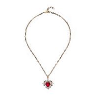 Колье Celeste G, с кристаллом Swarovski и фианитами, CS26.1-1994 красный