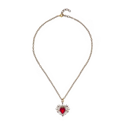 Колье Celeste G, с кристаллом Swarovski и фианитами, CS26.1-1994 красный