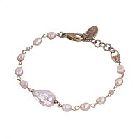 Браслет Lanzerotti, Pesca, с жемчугом и кристаллом, LZ-24.05-254 розовый