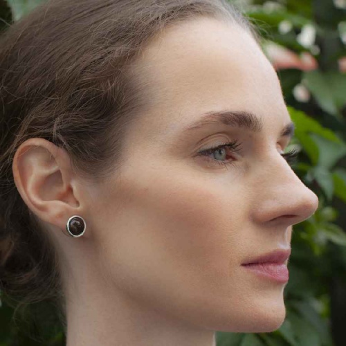 Пусеты Fiore Luna COFFE AGATE, LE1107 BR/S фото 2