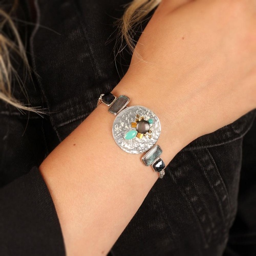 Браслет TARATATA, Celeste, смола,слюдяная пудра,бусины,стразы, TT-W23-09312-104 зеленый фото 8