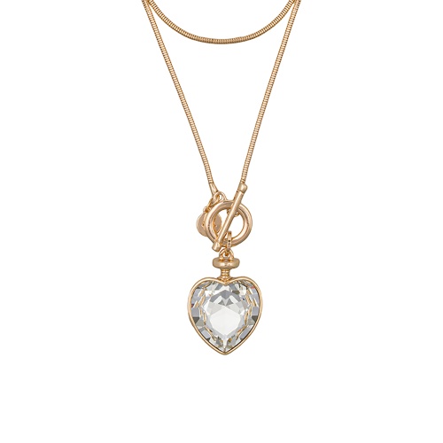 Колье Fiora Luna Crystal Heart Togl, LN5237 G фото 3