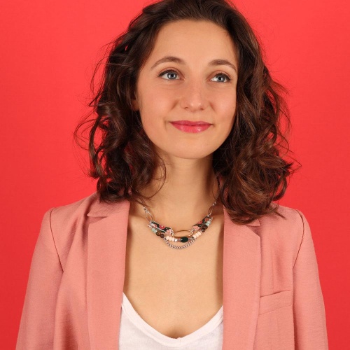 Колье TARATATA, Hotel particulier, смола, стразы, микробусины, бронзит, TT-H23-06106-10M серебристый фото 9