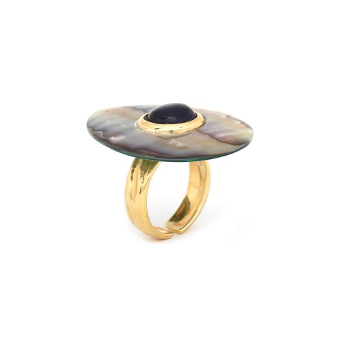 Кольцо Nature Bijoux, Giverny, разъемное, с гелиотисом и аметистом, NB24.2-19-25260 сиреневый фото 4