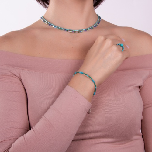 Браслет Lanzerotti, Atlantide, с магнезитом и кристаллами, LZ-23.03-061 бирюзовый фото 3