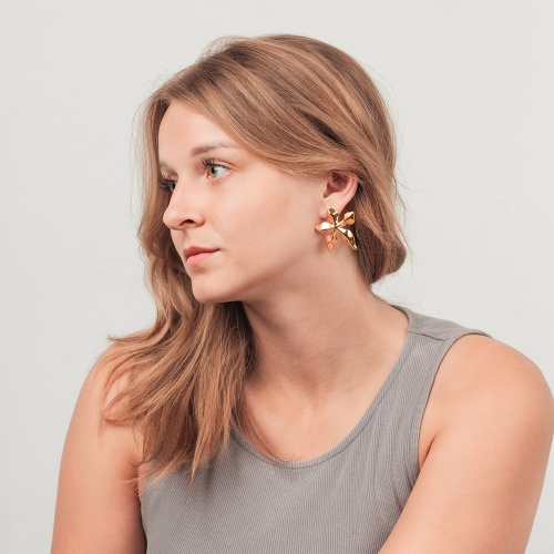 Серьги Fiore Luna Цветок, AWE2712-G фото 4