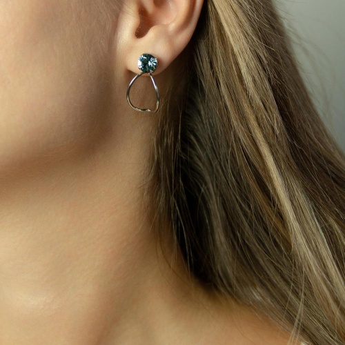 Серьги Catherine Bijoux, Starlight, с кристаллом, CB25.1-5403FS голубой фото 2