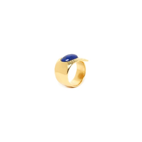 Кольцо Nature Bijoux, Camouflage, незамкнутое, с лазуритом, NB23.2-19-25051 синий фото 4