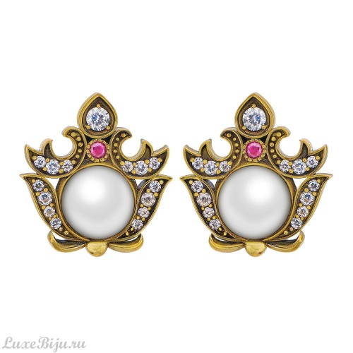 Серьги пусеты Fiore di Firenze OR0606, малые фото 5