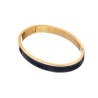 Браслет Francesca Bianchi, кафф, с эмалью, FB25.2-7A черный, 7,5см