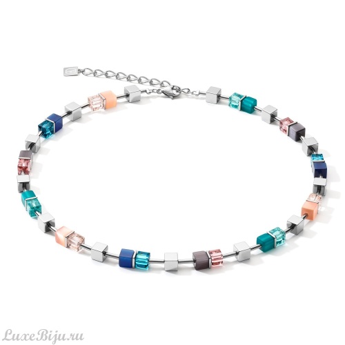 Колье Coeur de Lion Blue-Turquoise-Peach 5022/10-0751